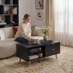 Salontafel Nand met 2 lades [en.casa]
