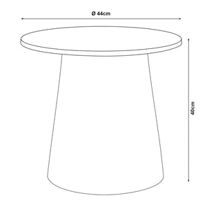 Salontafel Nyd rond 40x44 cm tafel met stabiel onderstel [en.casa]