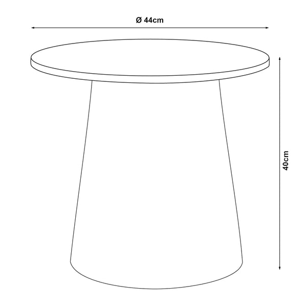 Salontafel Nyd rond 40x44 cm tafel met stabiel onderstel [en.casa]