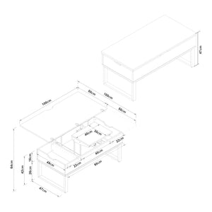 Salontafel Rauli 100x50x47 cm [en.casa]