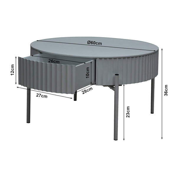 Salontafel Rill rond Ø60 cm [en.casa]