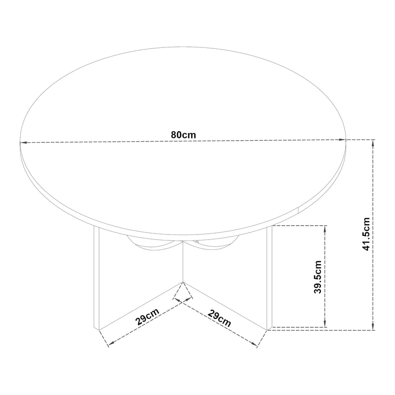 Maatschets Salontafel Rindal rond 80x41,5 cm [en.casa]