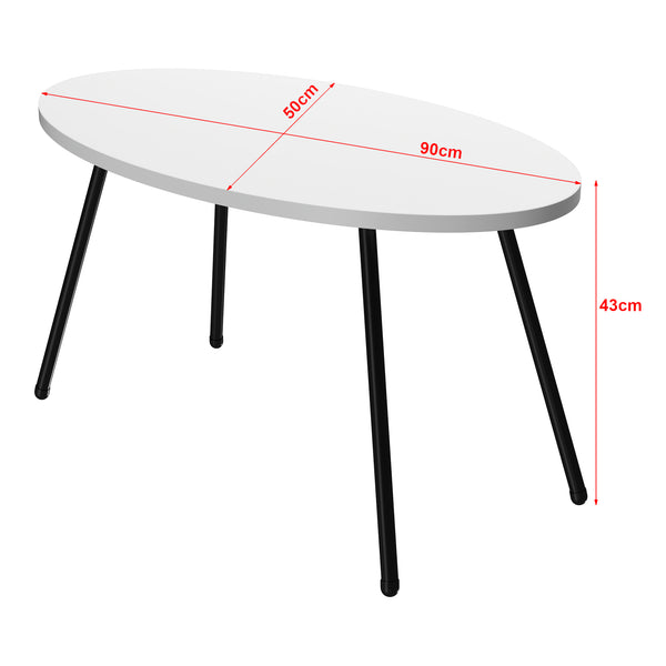 [en.casa] Salontafel Skærbæk 43x90x50 cm - 3 varianten