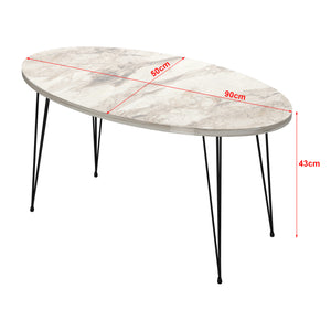 [en.casa] Salontafel Skævinge ovaal 43x90x50 cm - 6 varianten