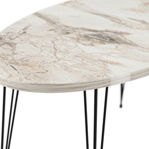 [en.casa] Salontafel Skævinge ovaal 43x90x50 cm - 6 varianten