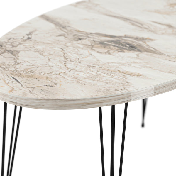[en.casa] Salontafel Skævinge ovaal 43x90x50 cm - 6 varianten