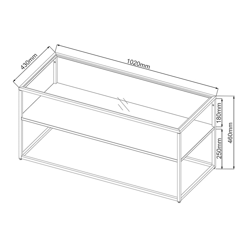 Maatschets Salontafel Solund staal [en.casa]