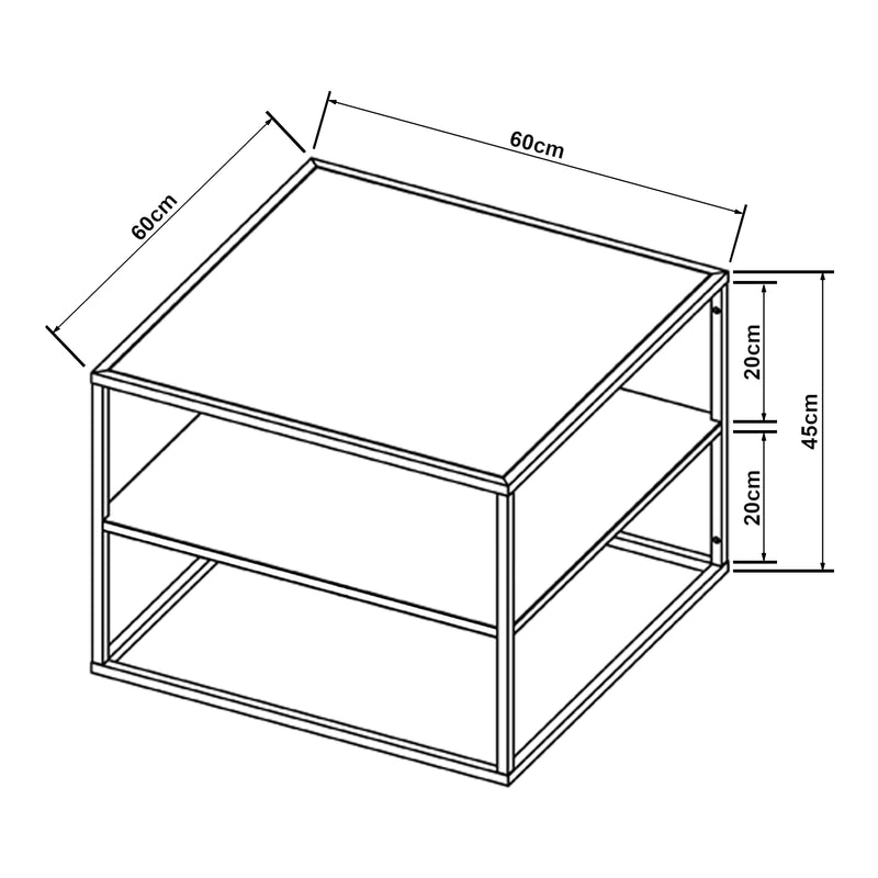 Maatschets Salontafel Solund staal [en.casa]