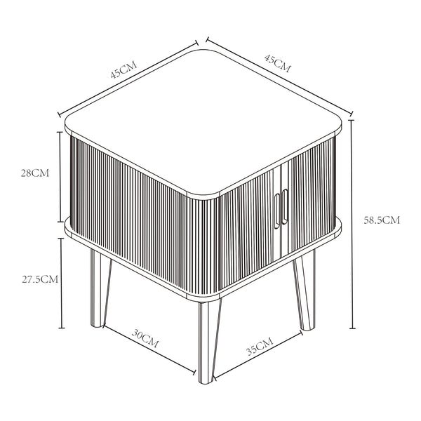 Bijzettafel Tysvær bamboe 59x45x45 cm [en.casa]