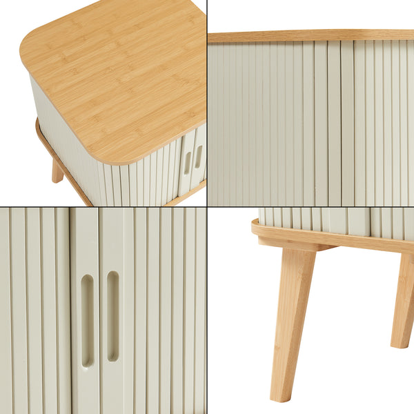 Bijzettafel Tysvær bamboe 59x45x45 cm [en.casa]