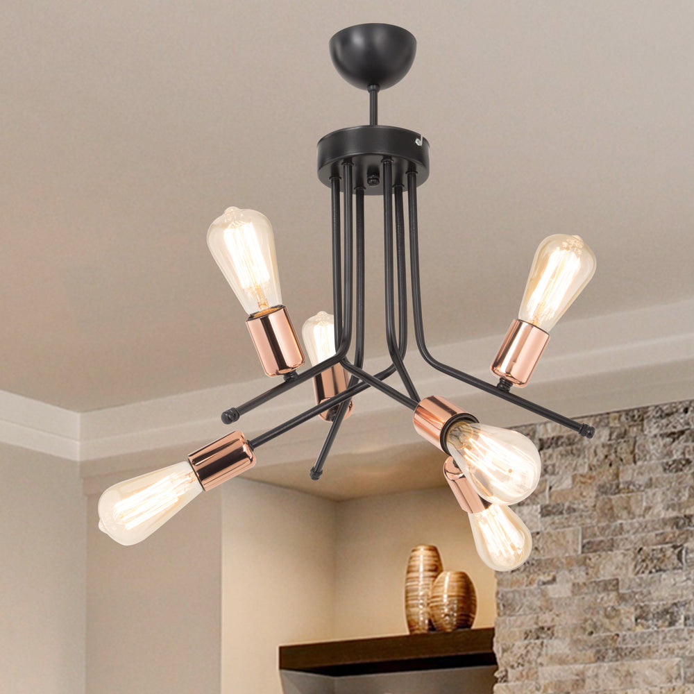 [lux.pro] Plafondlamp plafonnière 6xE27 Halesowen - 2 varianten