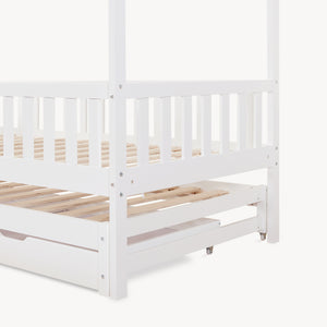 Kinderbed Aarghonmaa met uitschuifbed en opberglades 90x200 cm [en.casa]