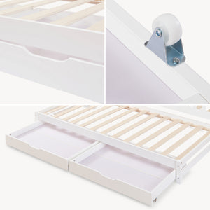 Kinderbed Aarghonmaa met uitschuifbed en opberglades 90x200 cm [en.casa]