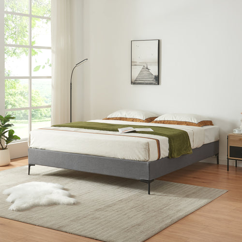 Tweepersoonsbed Lilla met bedbodem [en.casa]