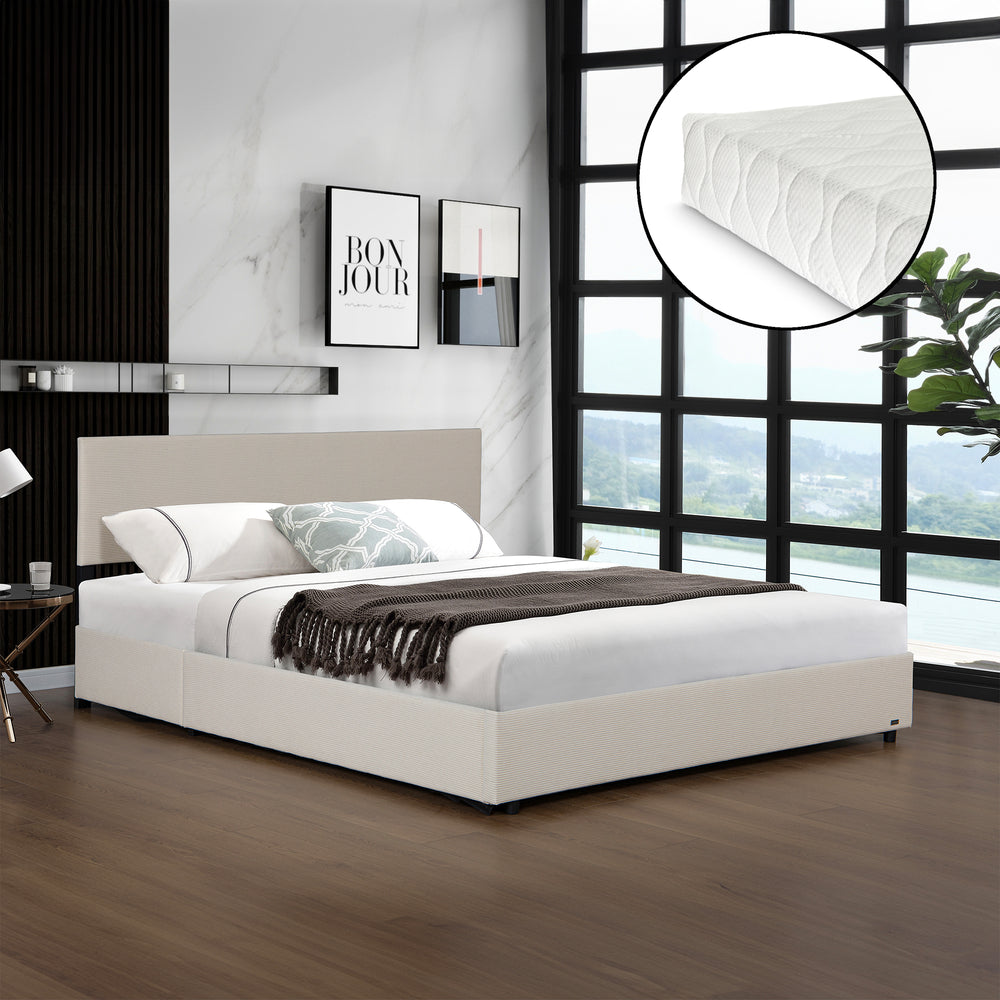Bed Juva met matras en opbergruimte Corium