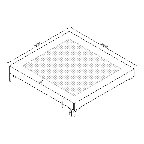 Tweepersoonsbed Lilla met bedbodem [en.casa]