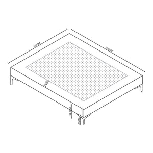 Tweepersoonsbed Lilla met bedbodem [en.casa]
