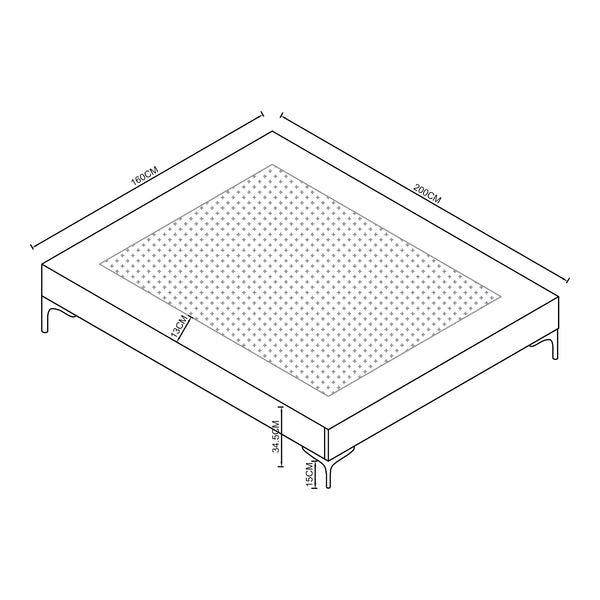 Tweepersoonsbed Lilla met bedbodem [en.casa]