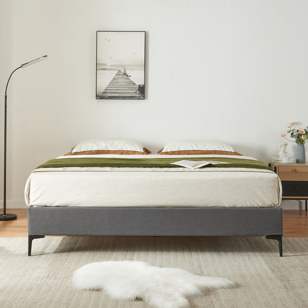 Tweepersoonsbed Lilla met bedbodem [en.casa]