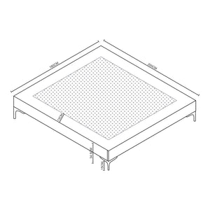 Tweepersoonsbed Lilla met bedbodem [en.casa]