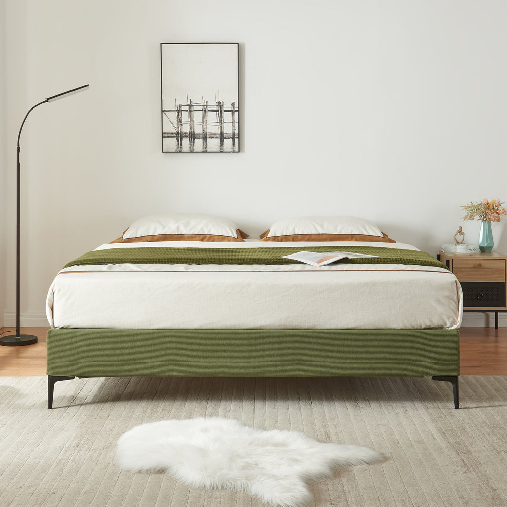 Tweepersoonsbed Lilla met bedbodem en matras [en.casa] [neu.haus]