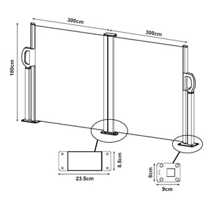 Dubbele oprolbare windscherm - 4 varianten