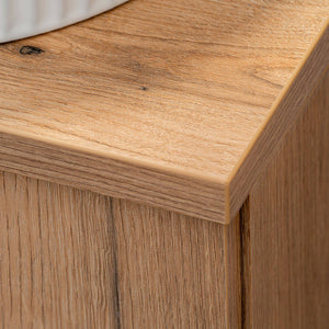 Wastafelonderkast Newport 140x60x40 cm met deuren en lades eikenkleurig [en.casa]