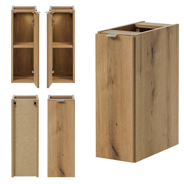 Wastafelonderkast Newport 140x60x40 cm met deuren en lades eikenkleurig [en.casa]