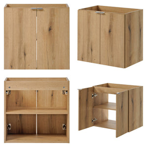 Wastafelonderkast Newport 140x60x40 cm met deuren en lades eikenkleurig [en.casa]
