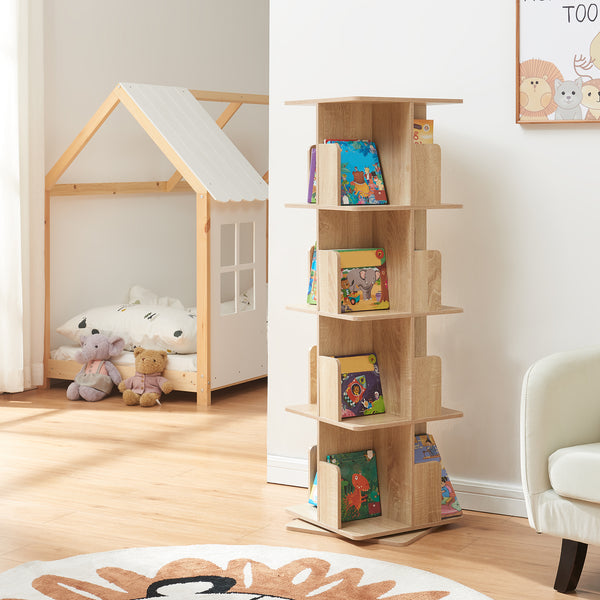 Kinderboekenkast Talöpintaa draaibaar 129x40x40 cm [en.casa]