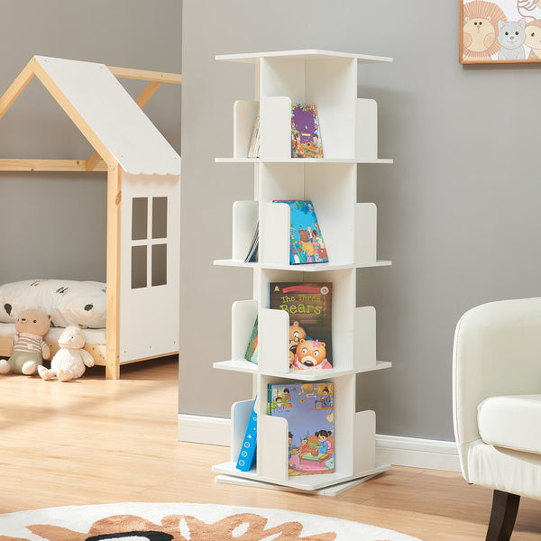 Kinderboekenkast Talöpintaa draaibaar 129x40x40 cm [en.casa]