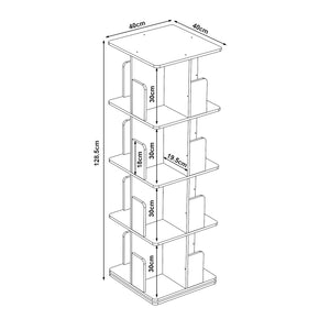 Kinderboekenkast Talöpintaa draaibaar 129x40x40 cm [en.casa]