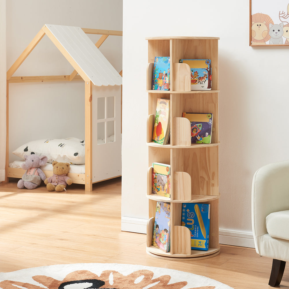 Kinderboekenkast Chasek naturel [en.casa]
