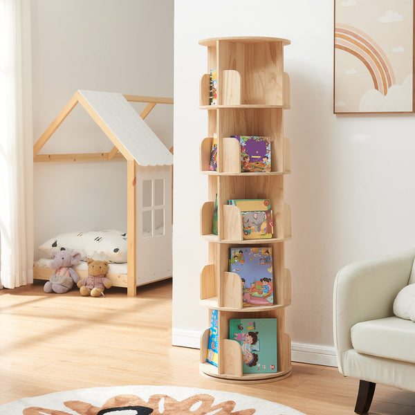 Kinderboekenkast Chasek naturel [en.casa]