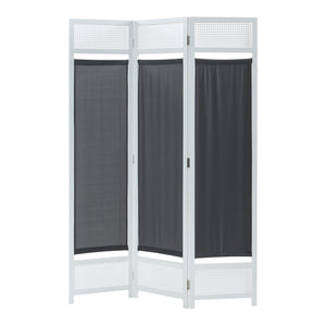Kamerscherm Dorotea scheidingswand wit en donkergrijs [en.casa]
