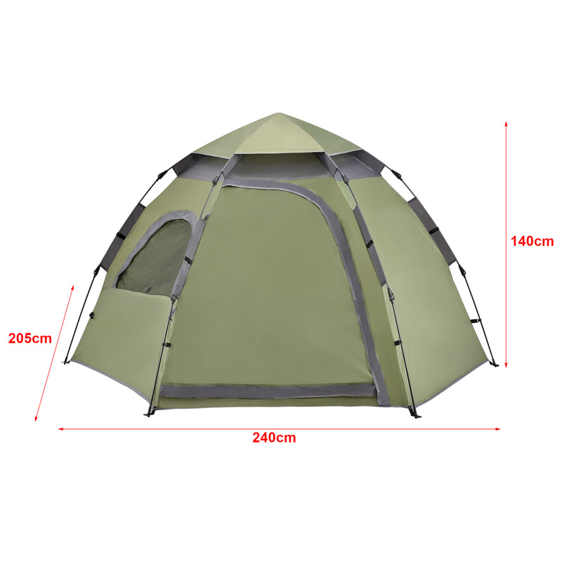 Maatschets [pro.tec] Tent Nybro automatisch 240x205x140 cm - 3 varianten