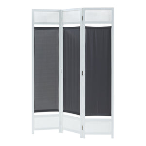 Kamerscherm Dorotea scheidingswand wit en donkergrijs [en.casa]