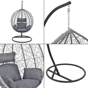 Hangstoel Capileira met standaard en kussens max 150 kg - 3 varianten