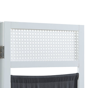 Kamerscherm Dorotea scheidingswand wit en donkergrijs [en.casa]