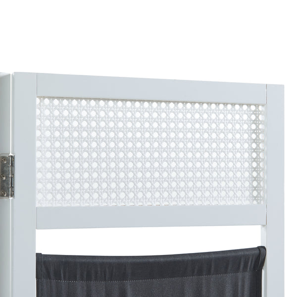 Kamerscherm Dorotea scheidingswand wit en donkergrijs [en.casa]