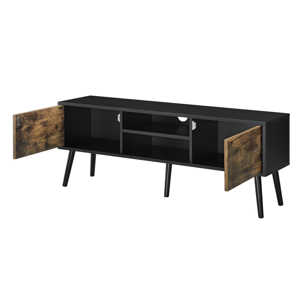 Tv-tafel Eskilstuna met 2 kastdeuren en 2 planken [en.casa] - premiumXL