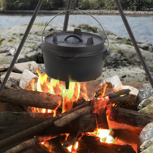 [en.casa] Dutch Oven Enkhuizen met deksel gietijzer zwart - 4 varianten