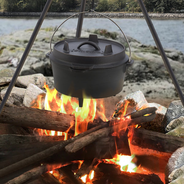 [en.casa] Dutch Oven Enkhuizen met deksel gietijzer zwart - 4 varianten