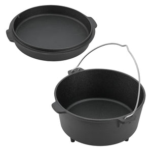 [en.casa] Dutch Oven Enkhuizen met deksel gietijzer zwart - 4 varianten