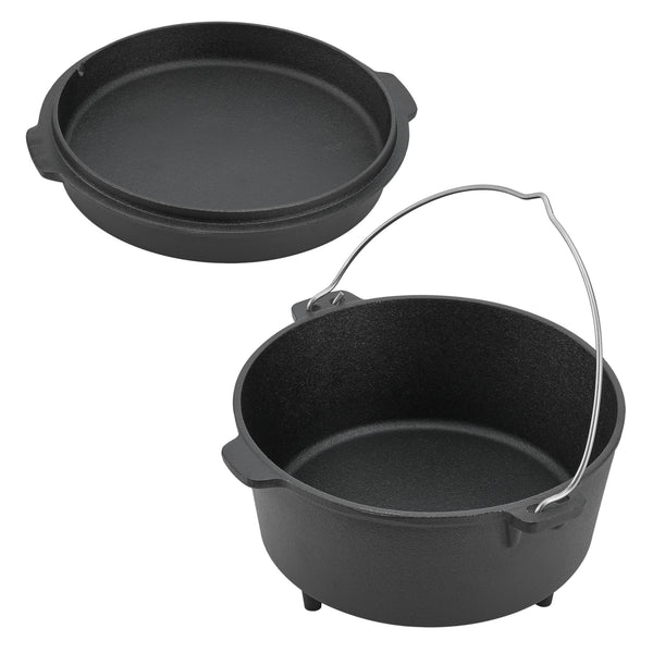 [en.casa] Dutch Oven Enkhuizen met deksel gietijzer zwart - 4 varianten