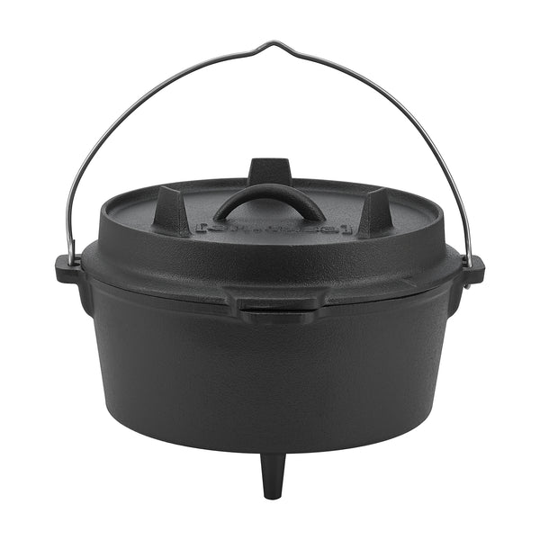 [en.casa] Dutch Oven Enkhuizen met deksel gietijzer zwart - 4 varianten