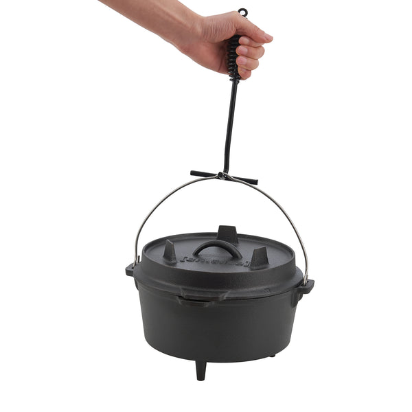 [en.casa] Dutch Oven Enkhuizen met deksel gietijzer zwart - 4 varianten