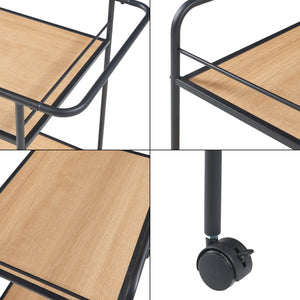 [en.casa] Keukentrolley Hole 72x62x45 cm metaal - 2 varianten