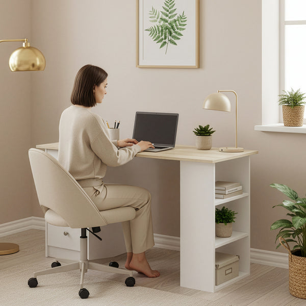Bureau Lemberg met 3 laden en vakken 120x49x72 cm - verschillende kleuren