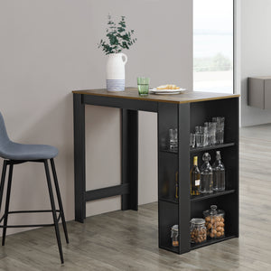 Bartafel Danderyd met 3 planken 120x60x105,5 cm [en.casa]